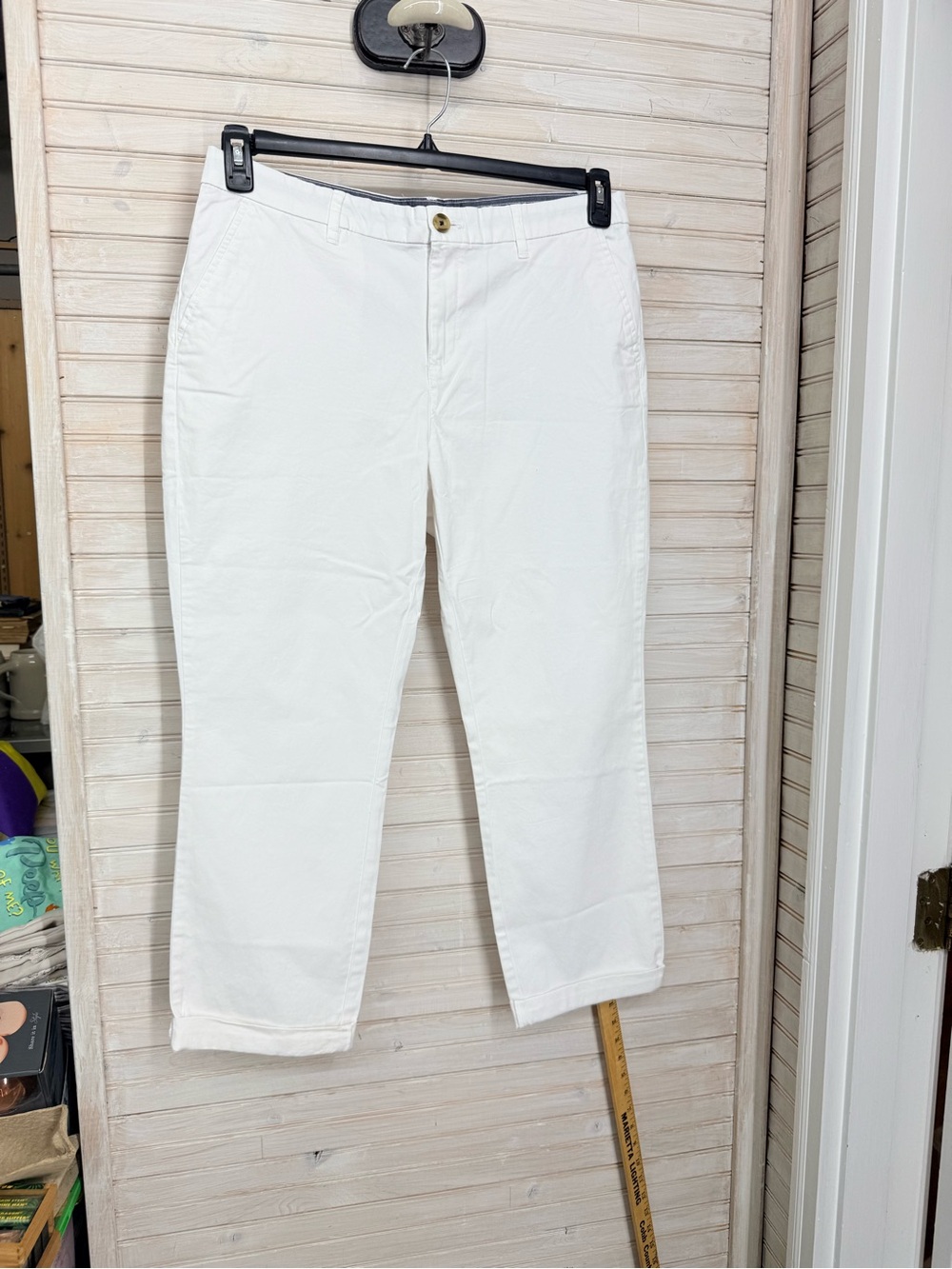 Tommy Hilfiger Women’s 14 White Straight Leg Cotton Pants NWOT